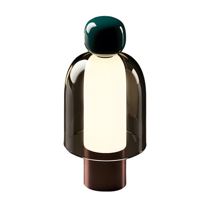 Easy Peasy - Klar glas uppladdningsbar batteri bordslampa med LED steglös dimning