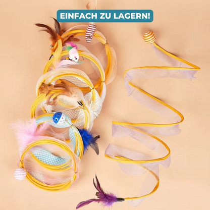 Carvallo - Fällbar kattunnel med integrerade leksaker