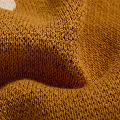 Skandinavisk Fet Blommönster Filt