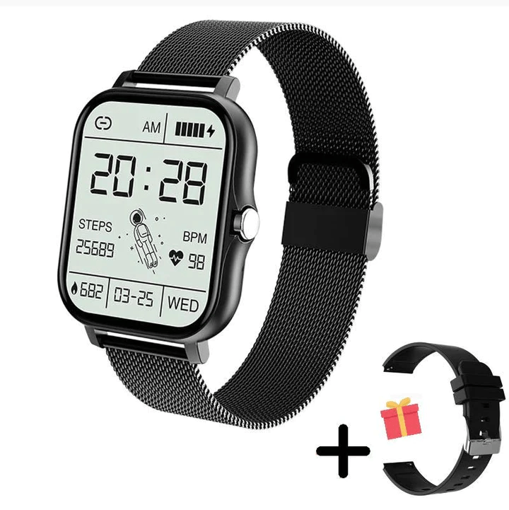 Digital Smart Watch för Män &amp; Kvinnor Med Bluetooth Samtal, Full Touch Skärm, Fitness &amp; Sport Tracker