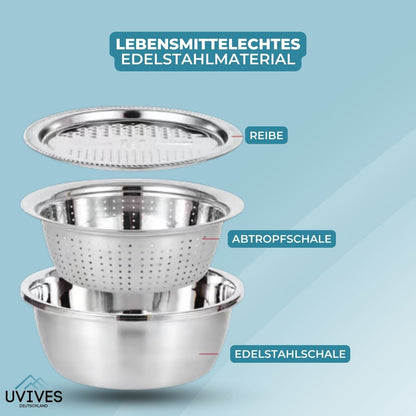 Carvallo - 6-i-1-bassäng i rostfritt stål