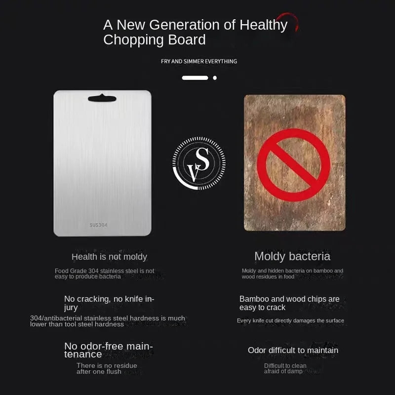 Rostfritt Stål Antibakteriell Matklassad Skärbräda