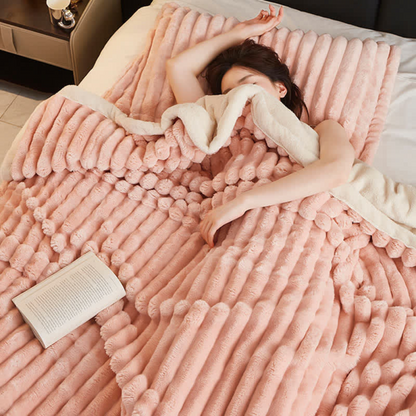 Mjukt Falskt pälsfleecefilt