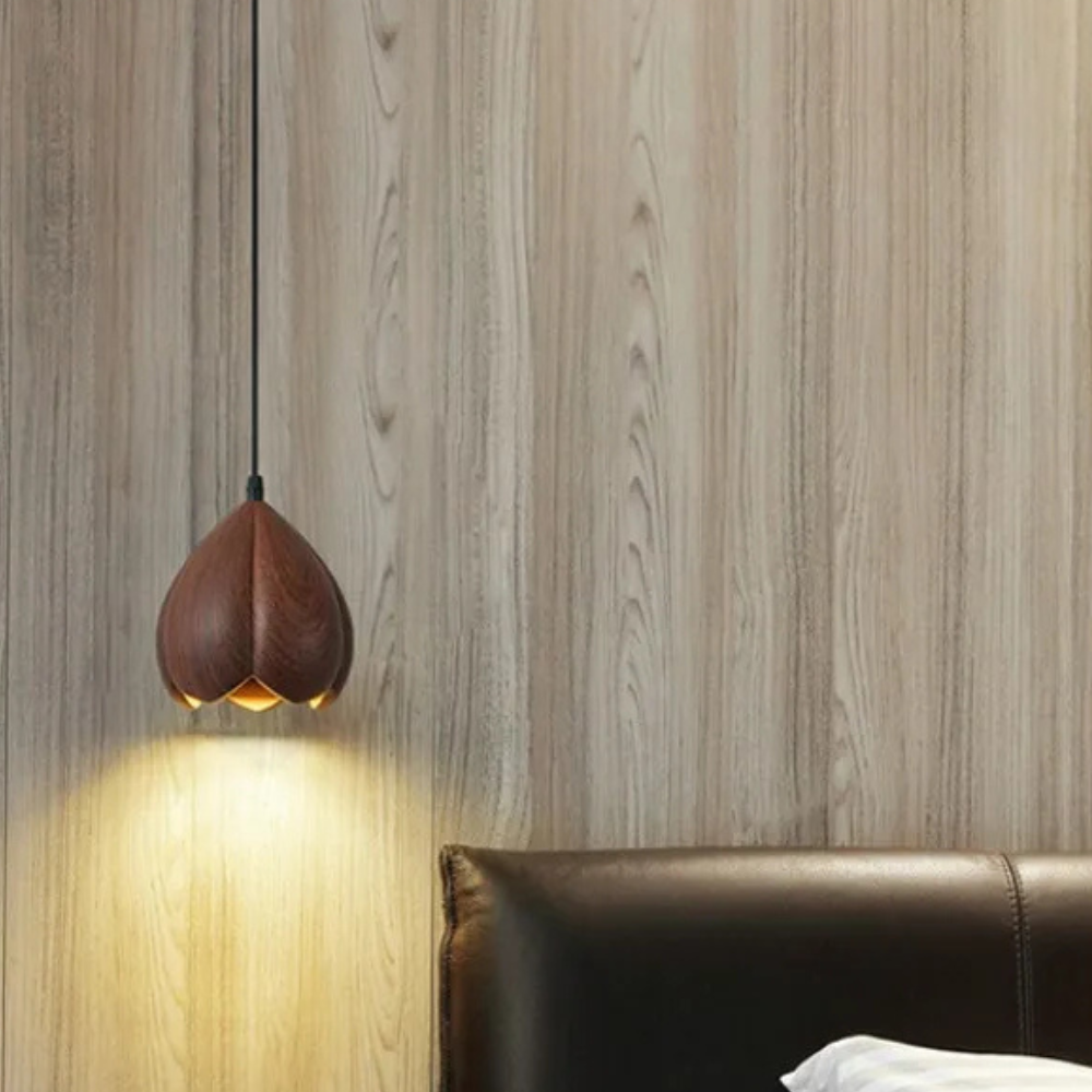 NordLume Lampa | Modern taklampa i valnöt i brunt, skandinavisk stil