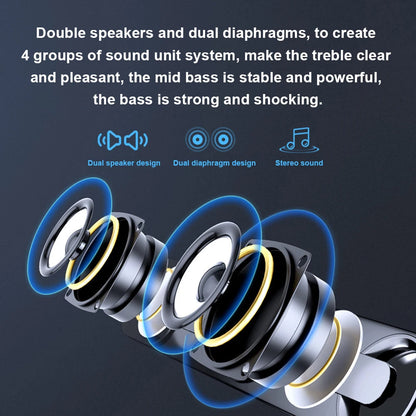 PC Soundbar Högtalare – USB-driven med LED-ljus 3,5 mm jack för Laptop &amp; TV