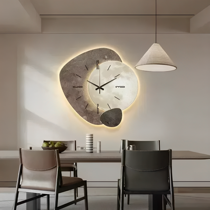 Upplyst Trä väggklocka – Modern LED-ljusfunktion för hemmet