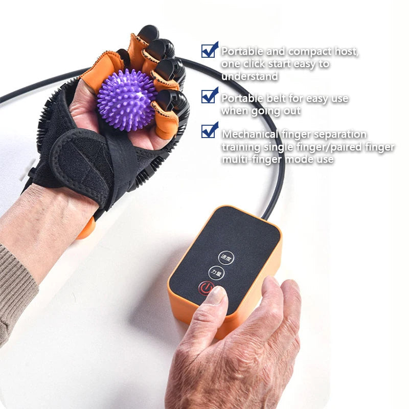 Avancerade rehabiliteringsrobothandskar - enhetsfingertränare för strokepatienter