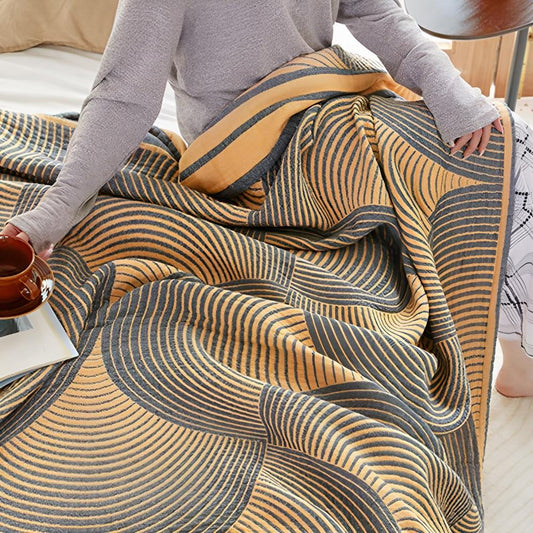 Muslin Vändbar Bomulls Pläd