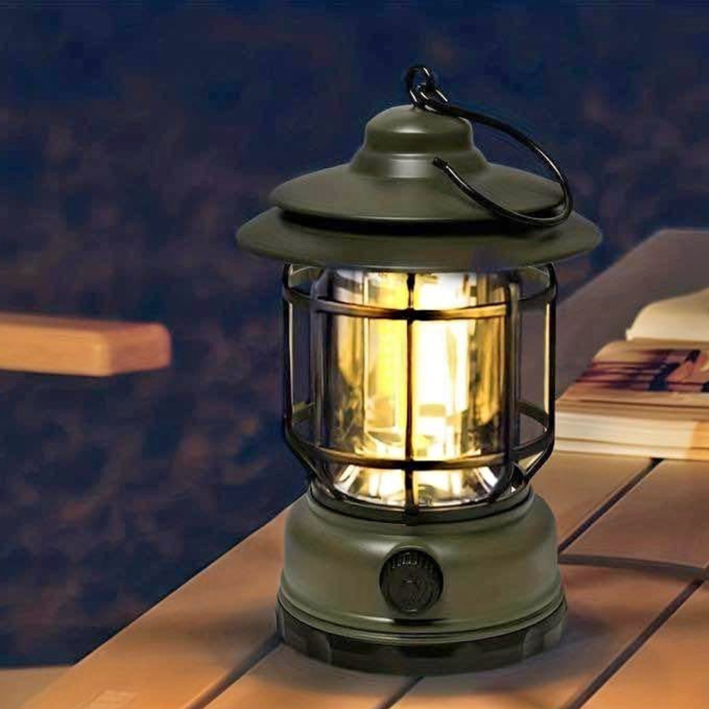 RetroFlame - Vintage LED lykta för utomhusäventyr