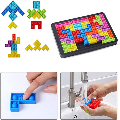 Färgglad Tetris barnspel