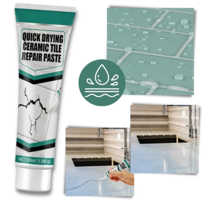 Carvallo – Reparationssats för keramiska sprickor med vattentät pasta och hållbar ytfinish