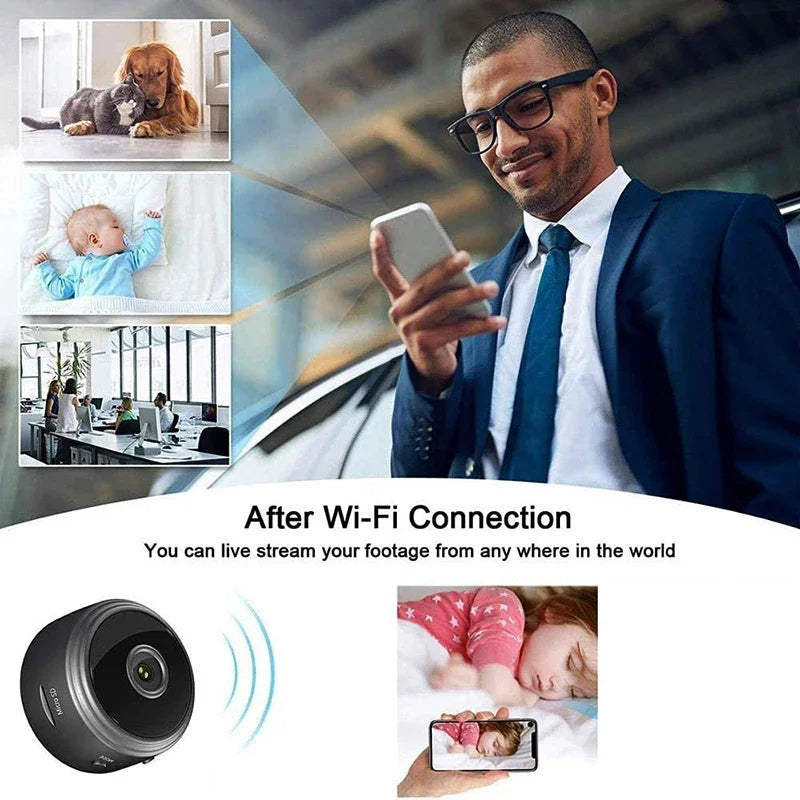 1080p Magnetisk WiFi Mini Säkerhets Trådlös Kamera