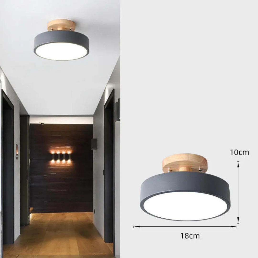 Illumine Halo | Taklampa av trä med integrerad LED i minimalistisk stil