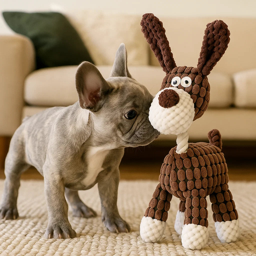 Hundleksak Pluffig Squeaky Tuggedyr