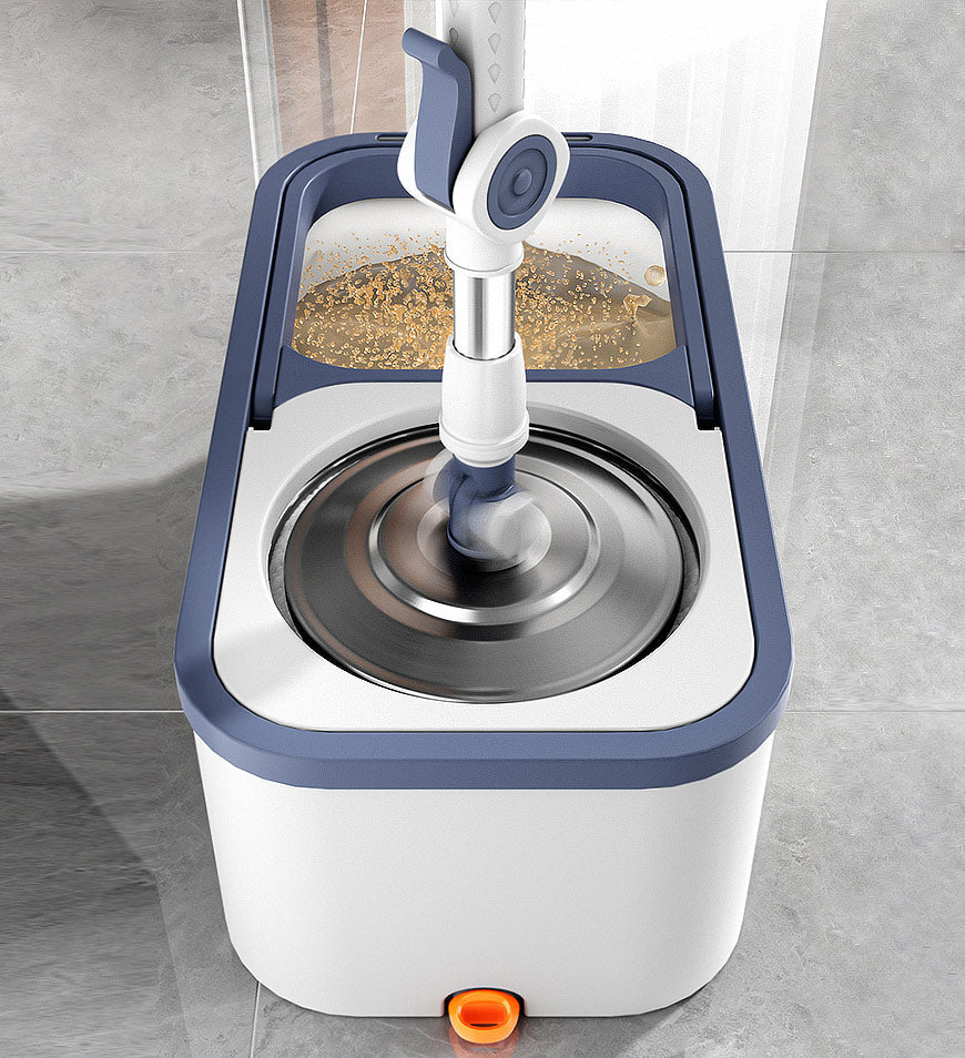 Carvallo skurtrasa med avskiljningssystem | 3 ersättninghuvuden | 136 cm handtag | Handsfree urvridning