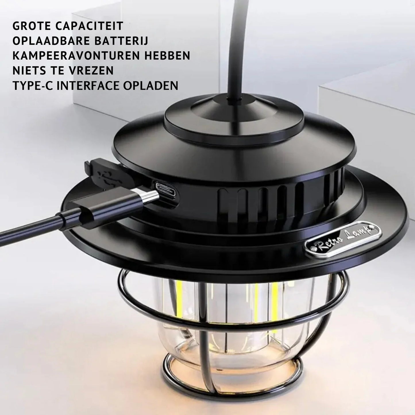 Uppladdningsbar LED-campinglampa