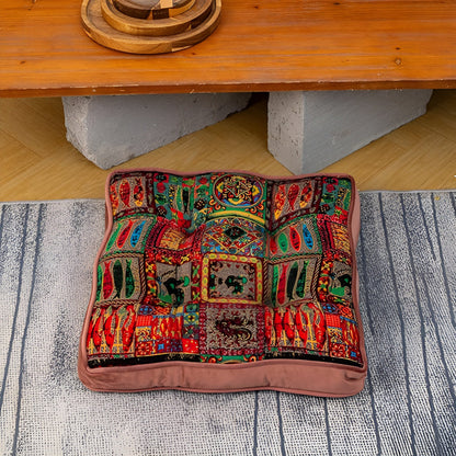 Maroccan inspired tie band cushion