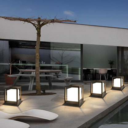Utomhus solcells LED-ljuskälla svart aluminium