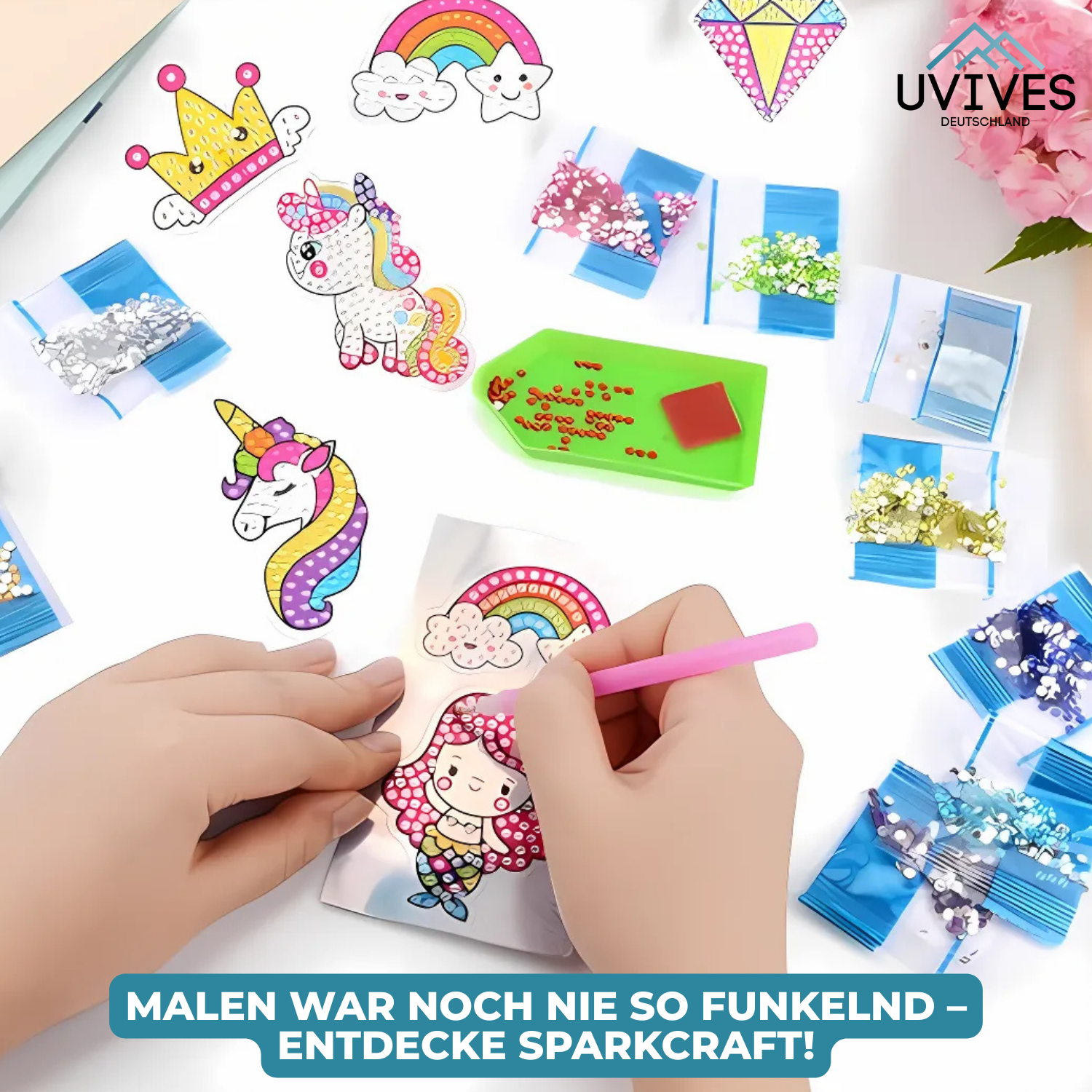 SparkCraft™ – Magiskt diamantmålningsset för barn