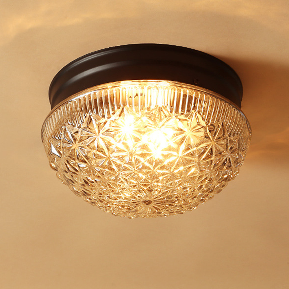 Klar Ribbade Glaskronlamp för Sovrum