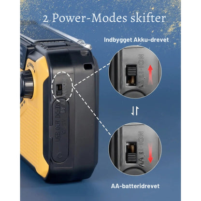 PrepMate - Bärbar nödradio och powerbank för överlevnad och friluftsliv