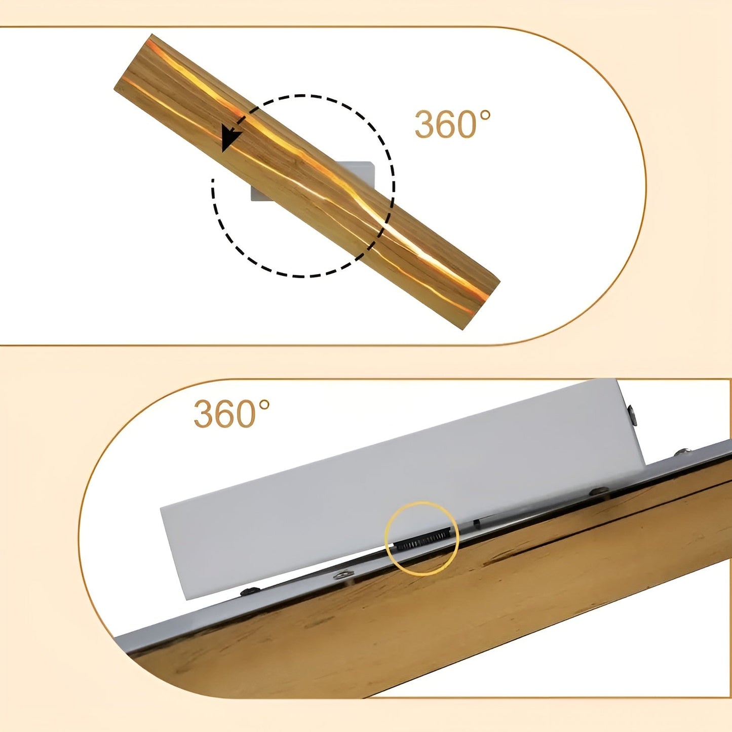 LED Vägghylla i trä – Modern design för vardagsrum och sovrum