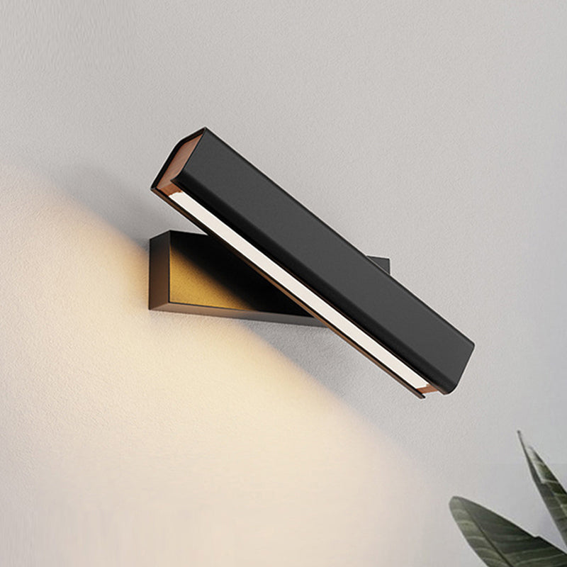 Aqsa Modern LED Vägglampa Inre Dimmbar Rektangulär Metall/Trä Vardagsrum