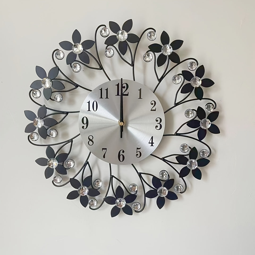EleganceClock - Stille Dekorativ Väggklocka 14 Tum