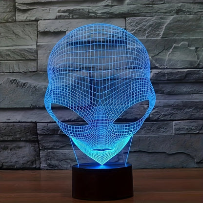CosmicGlow - 3D Sänglampa med Svart Bas och 7 Färger LED Belysning