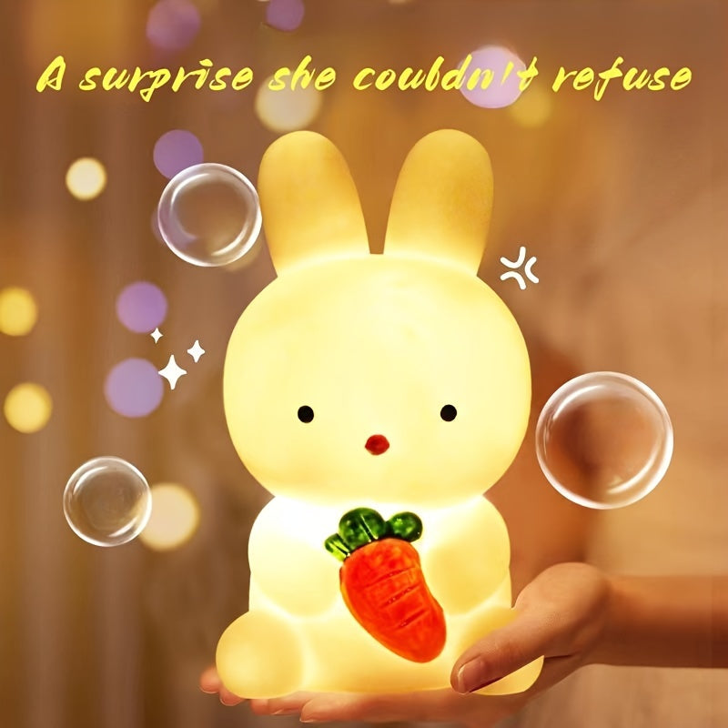 BunnyGlow - Söt Kaninlampa med LED Ljus för Dekoration och Nattbelysning