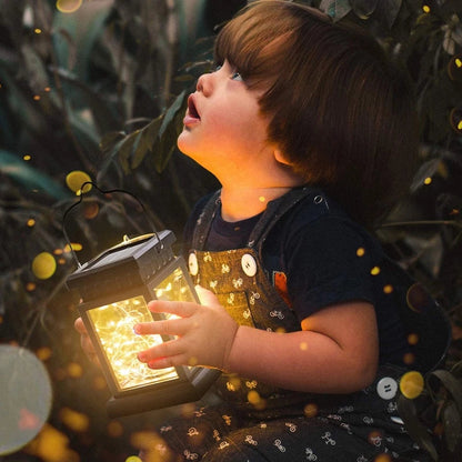 Solar LED-lampa med trådlampor – Dekorativ trädgårdslampa för utomhusbruk och terrass