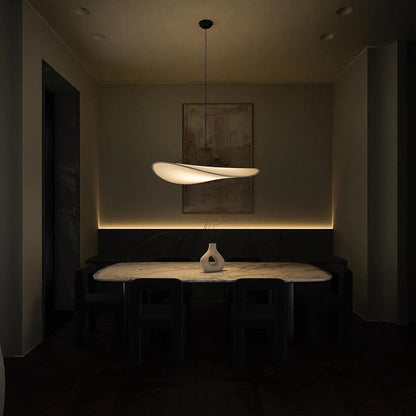 LunaLux Modern LED Taklampa i Metall och Konstsilke i Vitt för Sovrum