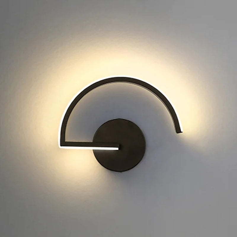 Modern LED Vägglampa Svart/Vit Metall