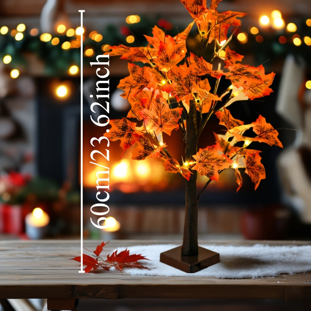 MapleGlow - LED-belyst Lönnträd, 24 LEDs, USB-driven Borddekoration