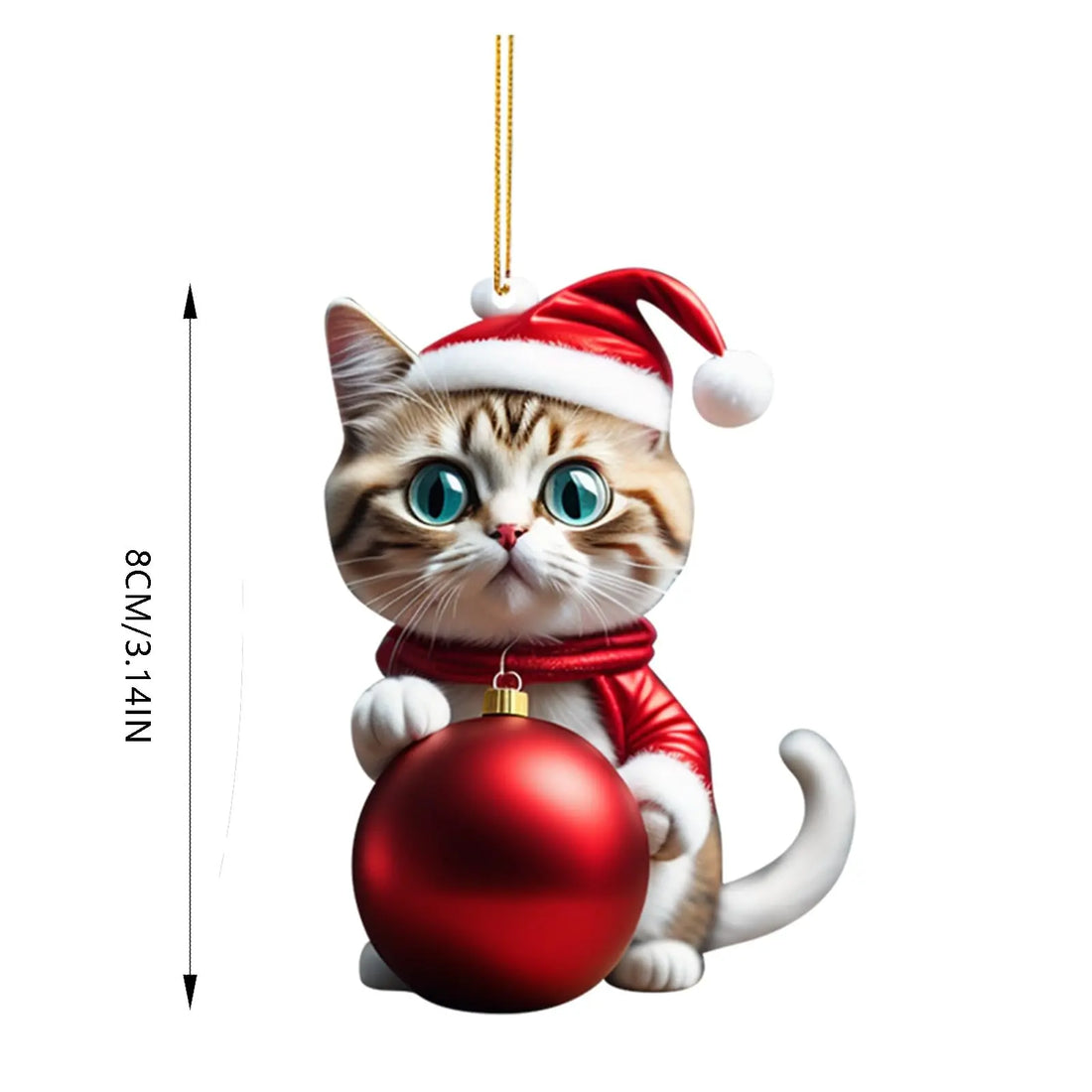 Katt Julprydnad - Söt Festlig Träd Dekoration