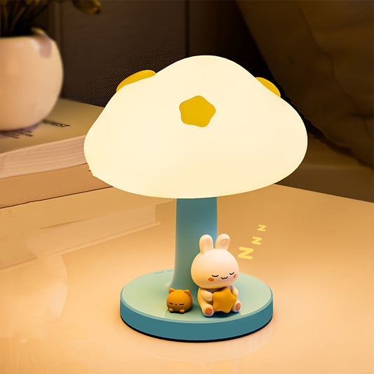 CozyCloud - USB Laddningsbar Silikon Bordslampa med Dimbart LED Ljus
