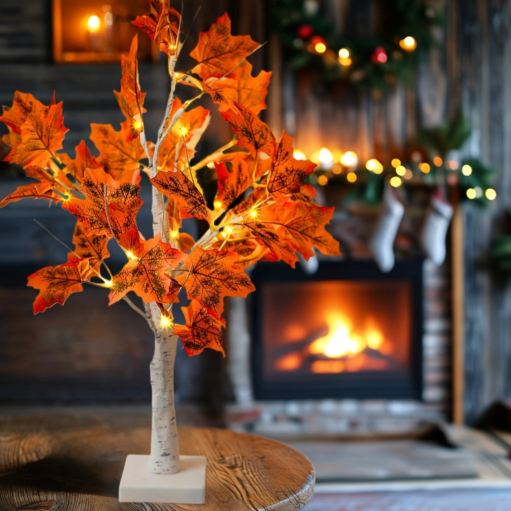 MapleGlow - LED-belyst Lönnträd, 24 LEDs, USB-driven Borddekoration