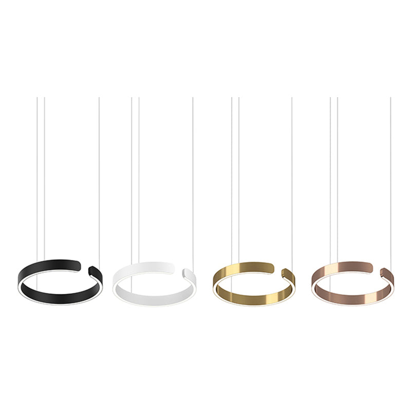 Luna LED Rund Hänglampa – Svart/Guld Metall