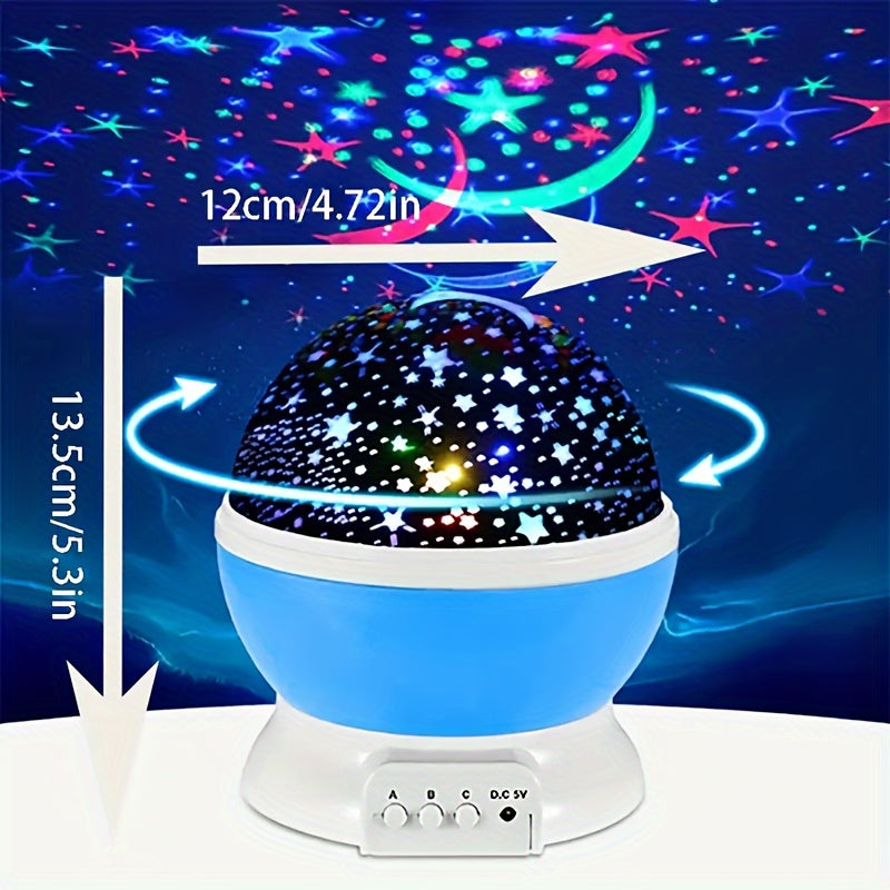 StarGlow - LED Sternprojektor Nattlampa med Justerbara Färger och USB-Strömförsörjning