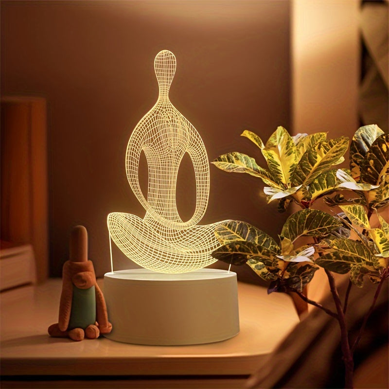 ZenLight - 3D Yoga Nattlampa med USB-anslutning
