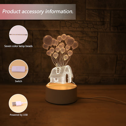 LumiBalloon - 3D LED Ballonghus Nattlampa USB-driven