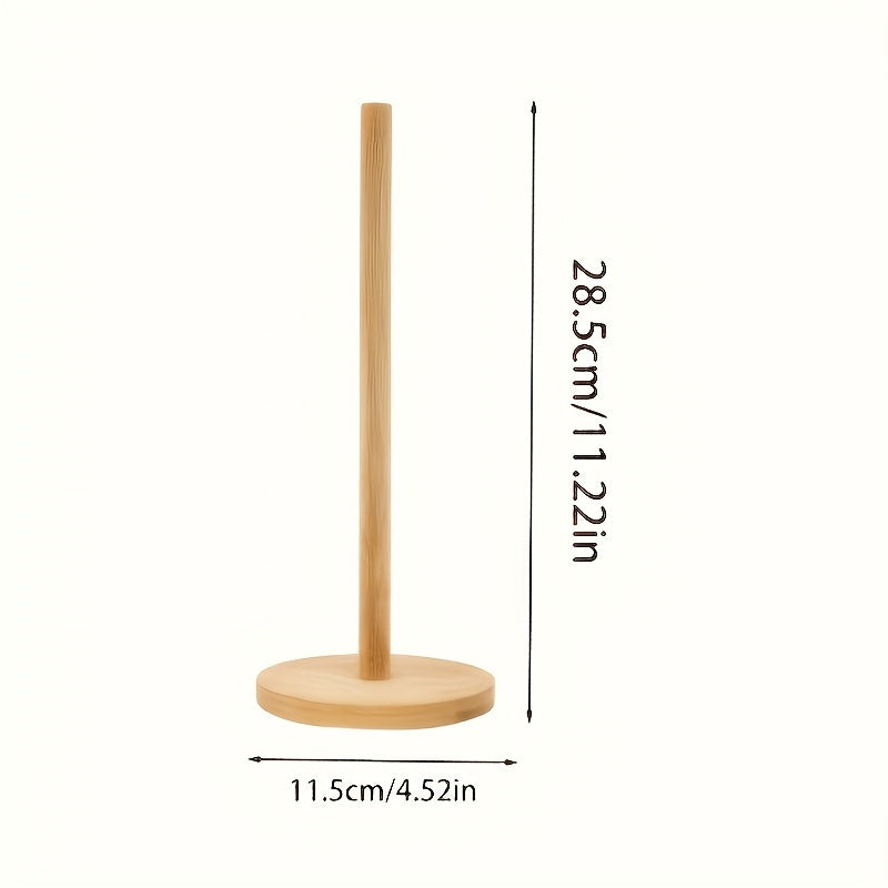 Bamboo Pappershanddukshållare med Naturlig Finish – Stilig och Praktisk för Bänkskivan