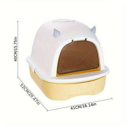 Stort täckt kattlåda hög sidor luktkontroll