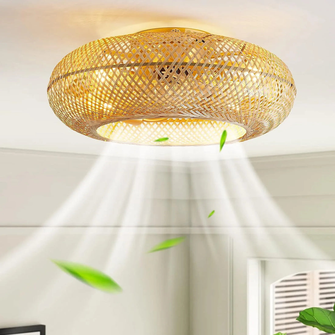 BambooAir Circo | Takfläkt med LED-ljus och fjärrkontroll i modern design