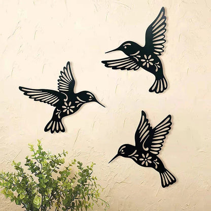 NatureFlare - Elegant metal Kolibri wall art for timeless home decor