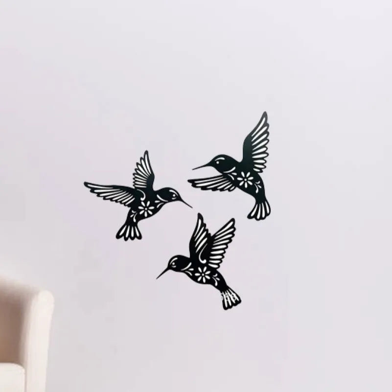 NatureFlare - Elegant metal Kolibri wall art for timeless home decor