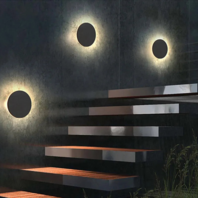 Vägglampa Modern Svart Utomhus LED Lampa