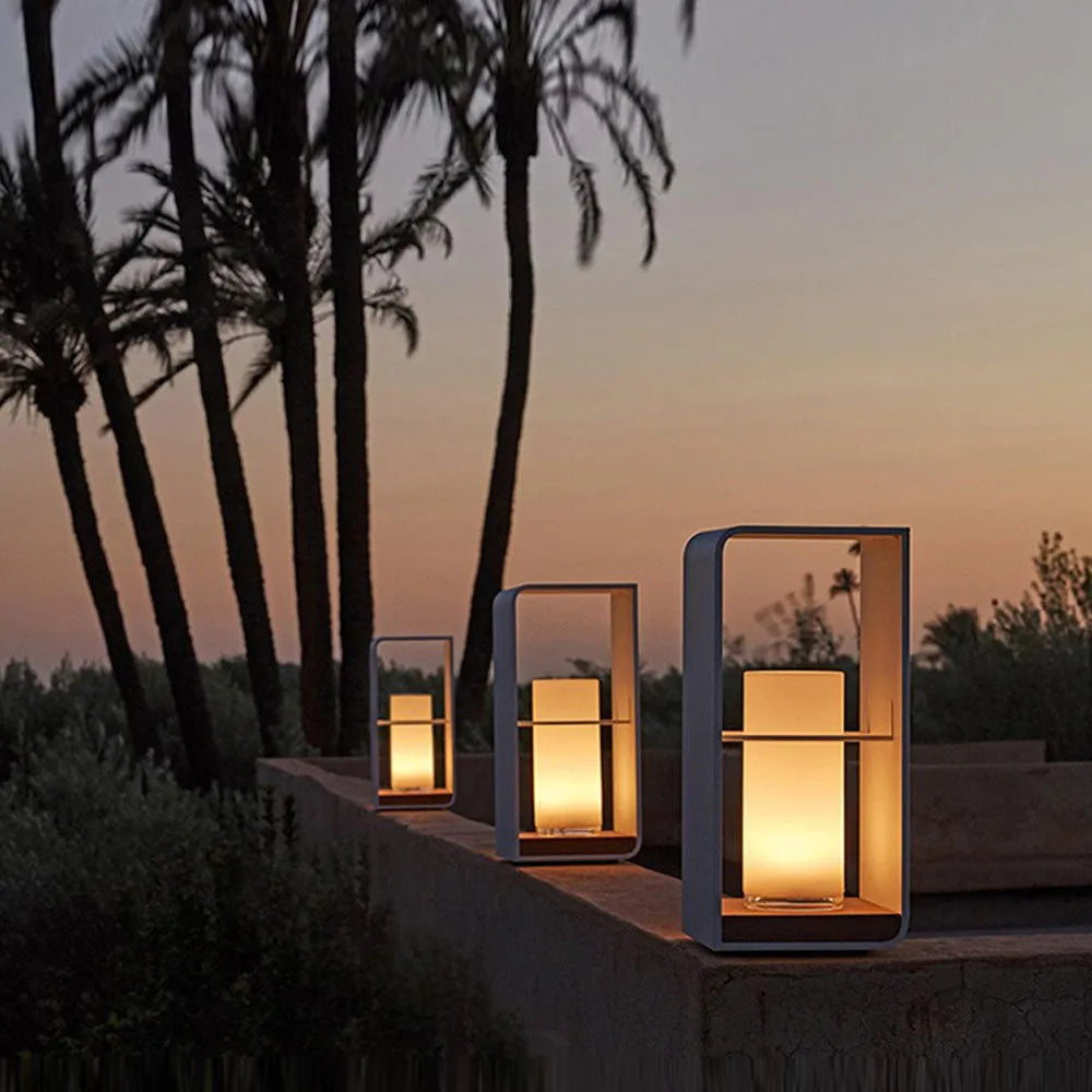 Utomhus Golvlampa Metall Solenergi LED Ljus