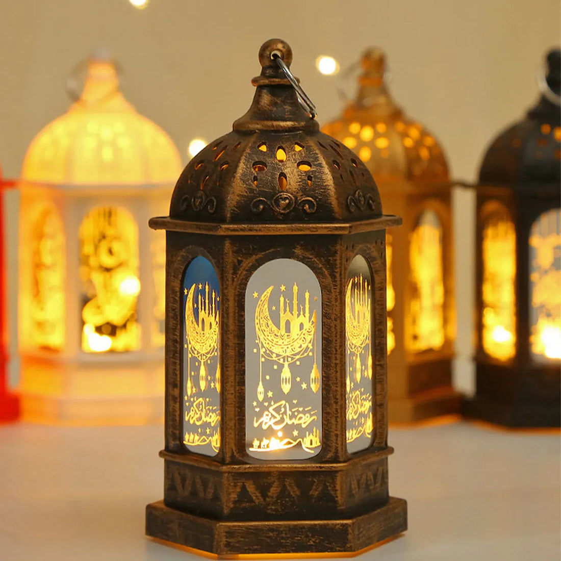 RamadanGlow - LED Ramadanlampa – Vintage Dekorativ Lampa med Varmt Ljus