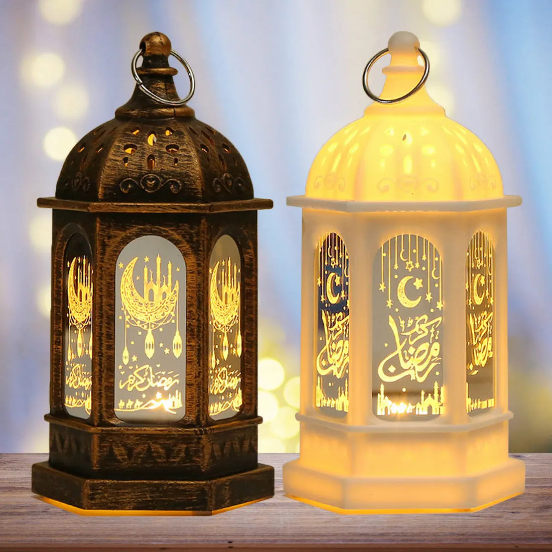 RamadanGlow - LED Ramadanlampa – Vintage Dekorativ Lampa med Varmt Ljus